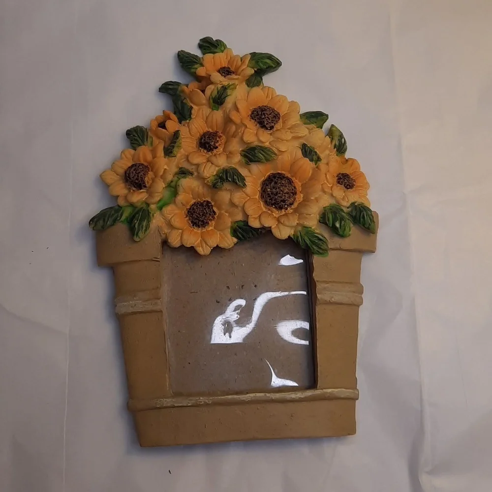 Sunflower basket picture frame spring summer
